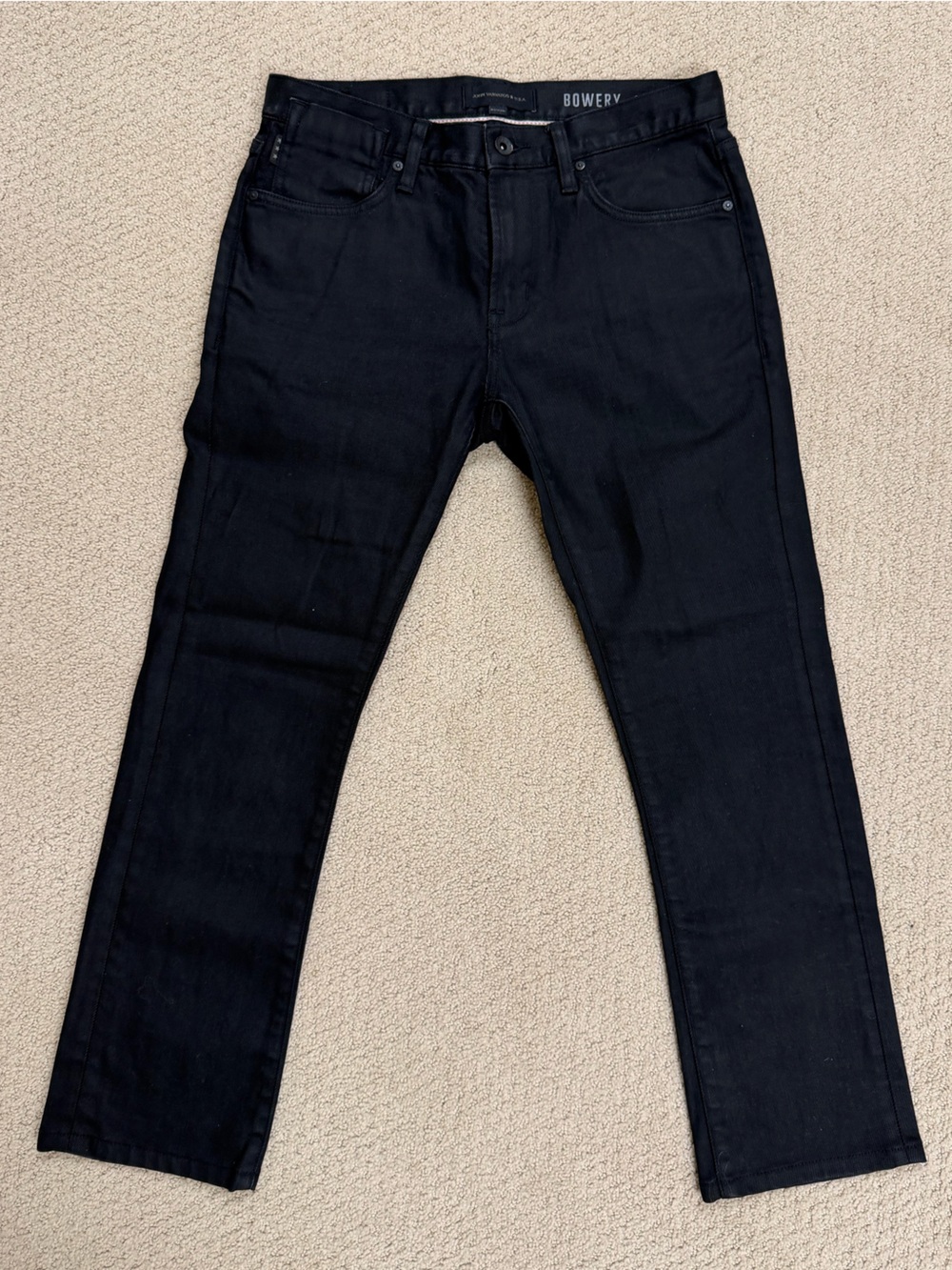 John Varvatos Star USA Bowery Slim Straight Pants Black W30